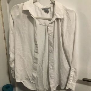 White button down blouse